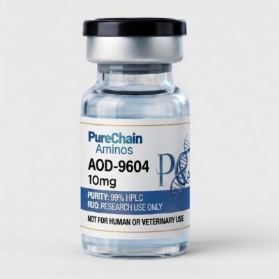 AOD-9604 10mg research peptide vial – Pure Chain Aminos