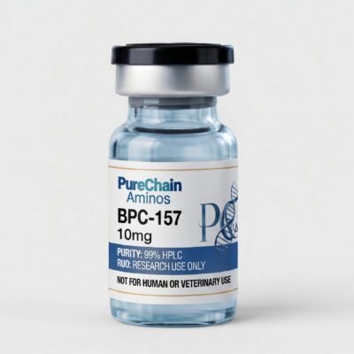BPC-157 10mg research peptide vial – Pure Chain Aminos