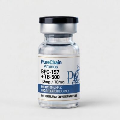 BPC-157 + TB-500 10mg / 10mg research peptide vial – Pure Chain Aminos