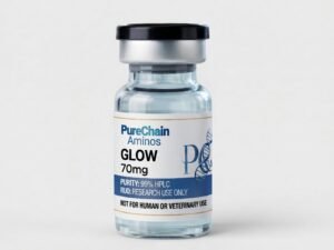 GLOW 70mg research peptide vial – Pure Chain Aminos