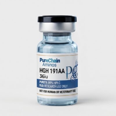 HGH 191AA 36iu research peptide vial – Pure Chain Aminos