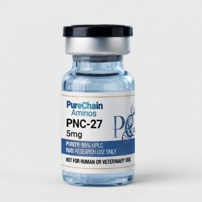 PNC-27 5mg research peptide vial – Pure Chain Aminos