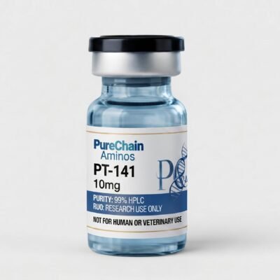 PT-141 10mg research peptide vial – Pure Chain Aminos