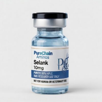 Selank 10mg research peptide vial – Pure Chain Aminos