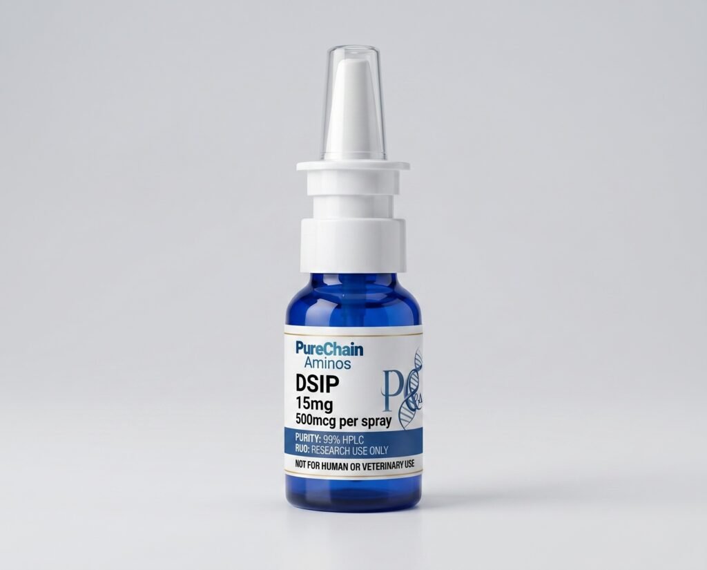 DSIP 15mg nasal spray (500mcg per spray) – Pure Chain Aminos research peptide