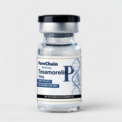 Tesamorelin 10mg research peptide vial – Pure Chain Aminos