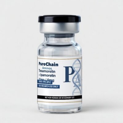 Tesamorelin + Ipamorelin 11mg / 6mg research peptide vial – Pure Chain Aminos